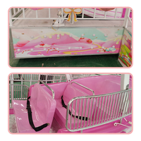 Bateau pirate en fibre de verre rose charmant pour 12 personnes, à vendre pour les parcs d'attractions en plein air et les attractions de carnaval