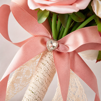 Bouquet de mariée artificiel en gros, roses et hortensias, pour cérémonie de mariage, accessoire photo, décoration d'événements et de fêtes, OEM