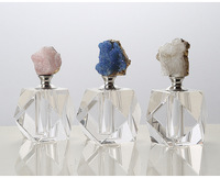 Bouteilles de parfum et d'huile en cristal haut en pierre d'agate naturelle de luxe affichage vide autres métiers en cristal