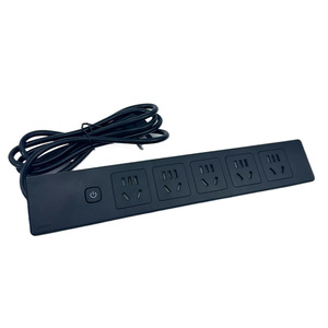 Multiprise encastrable multi-prises avec interrupteur, USB Type C, pour ordinateur de bureau, design en barre plastique - Product Image 2