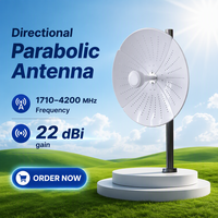 Antenne parabolique MIMO 4G 5G personnalisée AN-Q26 22dBi 1710-4200MHz, communication sans fil hyperbolique, antenne extérieure multibande