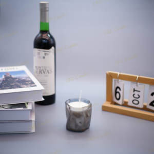 เทียนโหลแก้วสำหรับตกแต่งเทียนหอมถั่วเหลืองเทียนหอมขี้ผึ้งถั่วเหลืองฉลากส่วนตัวหรูหรา - Product Image 2