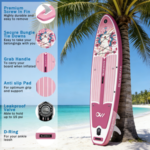 Tabla de SUP Inflable Rosa con Diseño de Conejo, Fabricada en China, Tabla de Paddle Surf Resistente para Mujeres - Product Image 6