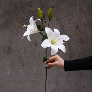 Fleurs artificielles en soie blanc laiteux imprimées en 3D, accessoires de photographie, décoration de mariage et de salle, vente en gros, style Instagram - Product Image 3