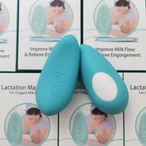 Mini masseur de lactation portatif étanche pour soulager la douleur du lait vibrateur du sein avec chauffage et 5 modes de vibration - Product Image 5
