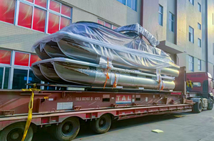 Hot Custom 22ft-27ft Luxe Aluminium Ponton Bateau avec moteur Sport Yacht Style Loisirs Pêche Partie Bateau pour le <span class=keywords><strong>lac</strong></span> et Resort - Product Image 2