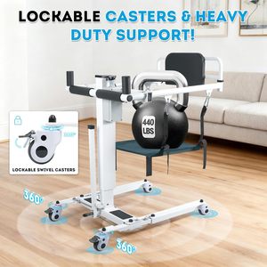 QINGXIAO Equipo de Transferencia Eléctrico Médico Plegable, Capacidad de 150 kg, Diseño Minimalista, Silla de Ruedas Elevadora para Discapacitados - Product Image 2