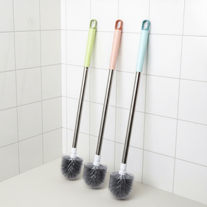 Brosse de nettoyage de toilettes JY6202 écologique 128g bleue pour rebords de cuvettes, <span class=keywords><strong>balai</strong></span> de sol rigide amovible pour intérieur avec manche en PP, portatif - Product Image 1