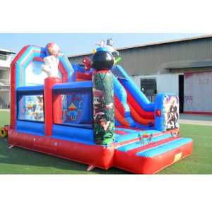 Maison gonflable commerciale personnalisée sur le thème des singes en PVC avec toboggan et souffleur pour le divertissement des enfants - Product Image 4