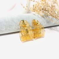 Golden Star Jewelry 2023 Boucles d'oreilles indiennes de luxe en plaqué or de créateur brésilien Dubai pour femmes