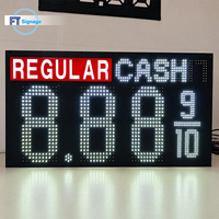 Panneau d'affichage numérique LED extérieur personnalisé pour prix de carburant de station-service, haute luminosité, étanche, avec cadre en aluminium