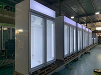 Холодильник Hola Display с охлаждением, стеклянной дверью, трехдверный, 250 литров, 32-50°F, без инея (No Frost)