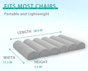 Tùy chỉnh bộ nhớ bọt Ghế Đệm Cổ hỗ trợ gối Ergonomic 6-Fold hình bán nguyệt gối đệm cho ghế văn phòng - Product Image 2