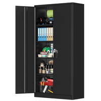 Armoire de rangement métallique robuste verrouillable, design moderne pour la maison, le bureau, le supermarché, l'école, le dortoir, la salle de sport