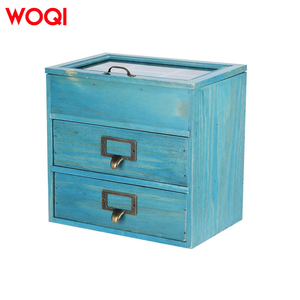 WOQI Wood <strong>Apothecary</strong> <strong>Cabinet</strong> With Drawers,Desk Drawer Organizer,Home Office &amp; Tea &amp; Dresser Bedroom Organization and Storage - Product Image 6