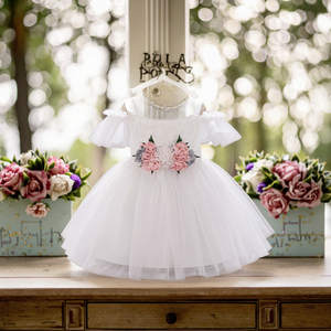 Año Moda De Bautizo Vestido De Bautizo Bebe AMAYA Tul Plumeti 582111