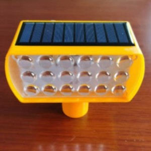 Feux d'avertissement solaires à LED clignotants pour cônes de signalisation, IP65, alimentés par énergie solaire, non réfléchissants, jaunes, modèle PY003SRB - Product Image 1