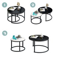 Table de thé en marbre à bout rond, petite pièce, meuble de salon moderne, décoration de la maison