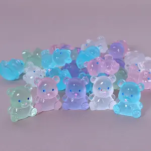 Resin Mini Miniature Three-dimensional Teddy Bear Handmade Ornaments Desktop Ornaments Creative Cartoon Decoration