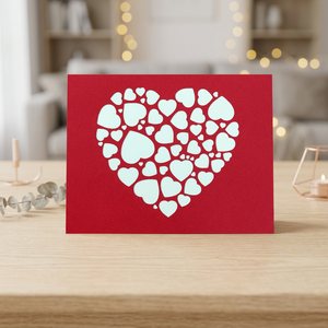 Carte Pop-up « Mon Cœur a des Ailes » Faite à la Main, Style Animal Personnalisé, Carte de Vœux Amour en Papier 120x120mm, Impression Offset, Découpe Laser, Tendance Actuelle - Product Image 2