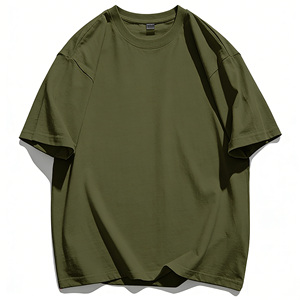 <b>Men</b> Heavyweight 100% Cotton Knitted T <b>Shirt</b> Custom Embroidery Oversized Short Sleeve Casual Loose Fit Eco-Friendly Tops - Product Image 3