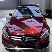 Film de protection de carrosserie automobile en vinyle PVC PET de haute qualité, couleur rouge sang de dragon, liquide, métallique, changeant de couleur, résistant aux rayures