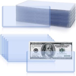 Étui de protection rigide transparent en PVC pour billets de banque en dollars américains, avec clip de fixation pour billets, idéal pour l'exportation et la présentation. - Product Image 1