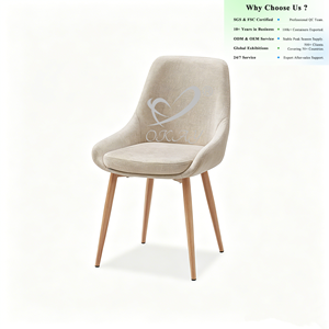 <span class=keywords><strong>Chaise</strong></span> <span class=keywords><strong>de</strong></span> salle à manger en tissu sans accoudoirs, confortable, rembourrée, avec pieds durables, style nordique moderne et écologique, vente en gros OKAY - Product Image 1
