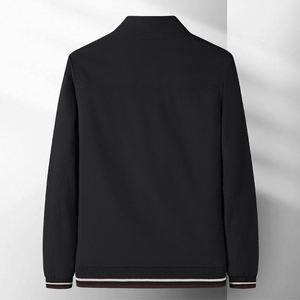 Standing Collar Fashionable <b>Top</b> <b>Coat</b> Men's Jacket Trendy Clothing Zipper Closure Casual Young and Middle-Aged People Men's <b>Coats</b> - Product Image 3