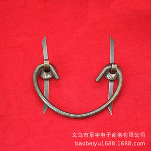 A0575 Chinese Style Iron Cabinet Handle Ring 65mm Hole Spacing For Drawer <b>Wardrobe</b> Kitchen Cabinet - Product Image 2