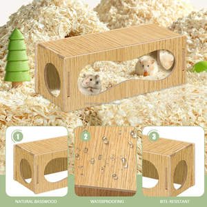 Büyük gine domuz Chinchilla cüce Hamster habitatları <span class=keywords><strong>Diy</strong></span> küçük hayvanlar için kafesleri ahşap Hamster evi yapma - Product Image 3