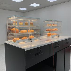 ตู้โชว์ขนมปัง Hongzhan Glass Bakery พร้อมเคาน์เตอร์โชว์เค้กแบบกระจกใสความละเอียดสูง - Product Image 6