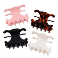 Pince à cheveux moyenne motif écaille de tortue 7,4 cm, pinces rétro léopard, pinces à cheveux coréennes en acétate pour filles