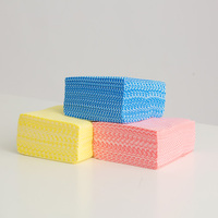Chiffons de nettoyage de vaisselle en viscose multicolores écologiques de haute qualité, pliés en quatre, essuie-tout de cuisine non tissé en spunlace