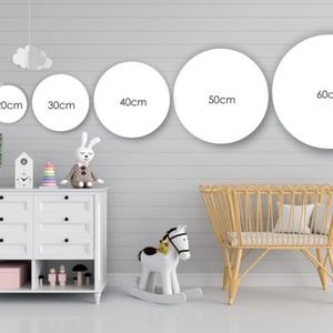 Plaque nominative ronde personnalisée en acrylique vierge pour événements de bébé, logo, signalétique, marque Yageli, forme personnalisable, présentoir - Product Image 2