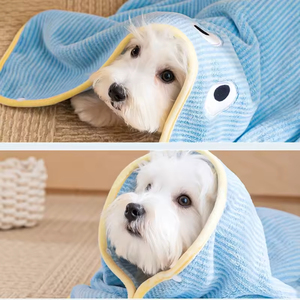 Toalla de Baño para Mascotas, Diseño de Dibujos Animados, Absorbente, de Secado Rápido, Ecológica, Hipoalergénica, Suave, Ligera, Plegable, de Poliéster, para Perros y Gatos, de Lujo - Product Image 4