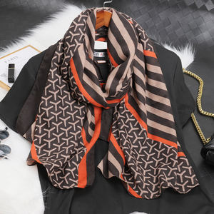 Nuovissimo Design <span class=keywords><strong>di</strong></span> Foulard, Sciarpe e Stole alla Moda per Donne, Bandana <span class=keywords><strong>di</strong></span> Lusso, Sciarpa Morbida in Cotone Ricamato per l'Inverno - Product Image 6