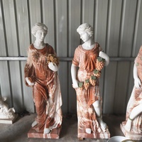 Décoration extérieure Sculpture de déesse grecque en marbre blanc sculptée à la main Taille personnalisée Sculpture de jardin Taille réelle Statues modernes en marbre