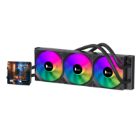 Refroidisseur liquide pour processeur ARGB 360 mm, radiateur en aluminium pur, écran LCD, système de refroidissement par eau ultra silencieux 22 dBA