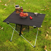 Camping en plein air Portable Ultra-léger Oxford tissu Table pliante en alliage d'aluminium grande pique-nique Barbecue Table à manger décontractée