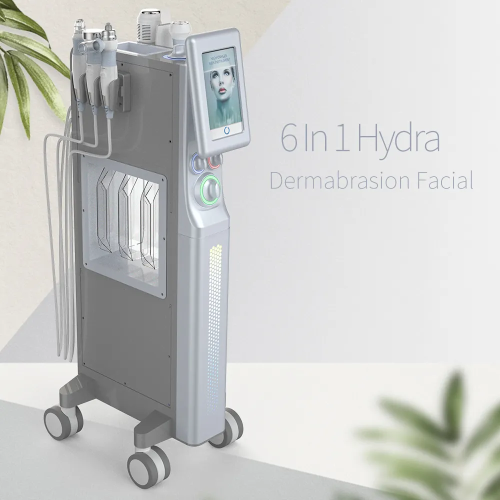 6 in 1 hydra peel dermoabrasione pulizia del viso macchina di bellezza idro acqua idrodermoabrasione macchina per il viso