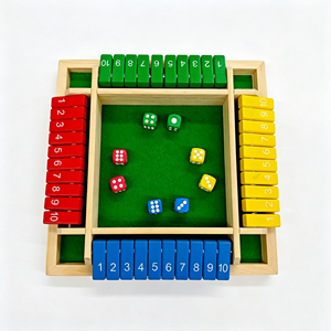 Jeu <span class=keywords><strong>de</strong></span> société familial éducatif en bois pour 4 joueurs, avec dés portables, stratégie mathématique, combinaison <span class=keywords><strong>de</strong></span> chiffres multi-faces, jouet <span class=keywords><strong>de</strong></span> réflexion - Product Image 3
