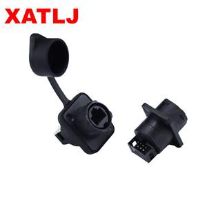 Soquete de sinal XATLJ <span class=keywords><strong>RJ45</strong></span> com avaliação IP67 impermeável, tomada de sinal <span class=keywords><strong>RJ45</strong></span> com fio de 90 graus e 180 graus, CE ETL - Product Image 6