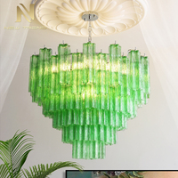 Lustre en verre de Murano de luxe français, luminaire suspendu pour chambre à coucher, salon, salle à manger, escalier