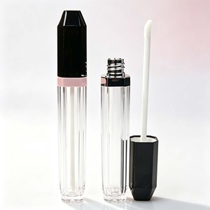 Tube de brillant à lèvres octogonal transparent personnalisé, conteneur vide pour rouge à lèvres, emballage cosmétique pour gloss à lèvres, marque privée - Product Image 1