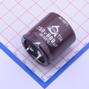 Condensador Electrolítico de Aluminio TDA250V680M30*30 de Montaje a Presión (THT), Componente de Orificio Pasante, D30xL30mm 680uF 20% 250V 10mm - Product Image 1