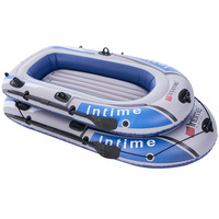 Bateau de pêche gonflable populaire en PVC pour 2 personnes avec ensemble de pagaies pour l'aventure en mer ou l'utilisation de bateaux à air Catégorie Bateaux à rames
