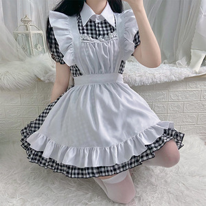 Conjunto de Disfraz de Maid Estilo Japonés RUIKE OEM 2026, Vestido a Cuadros para Actuaciones en Escenario, Restaurante, Cafetería, Cosplay de Maid - Product Image 1