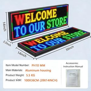 Pantalla LED P10 para exteriores, impermeable, programable por WiFi, con texto desplazable, para escaparates y paredes de tiendas. - Product Image 3