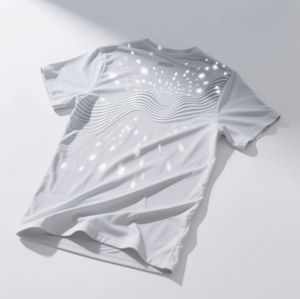 เสื้อยืดกีฬาพิมพ์ลายพรางกราฟิกสีฟ้าสำหรับผู้ชายเข้ารูปแบบแห้ง - Product Image 6